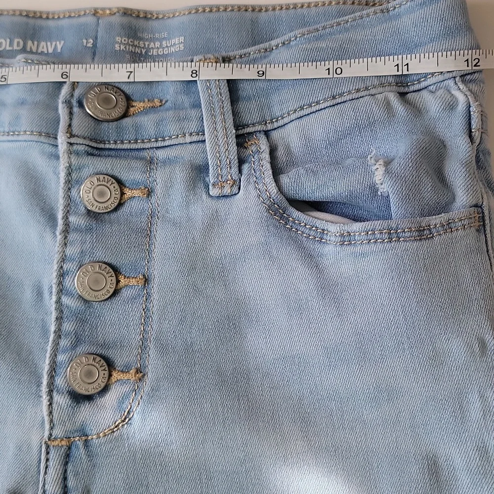 Old Navy Girls Rockstar Jeggings Super Skinny Light Wash Size 12